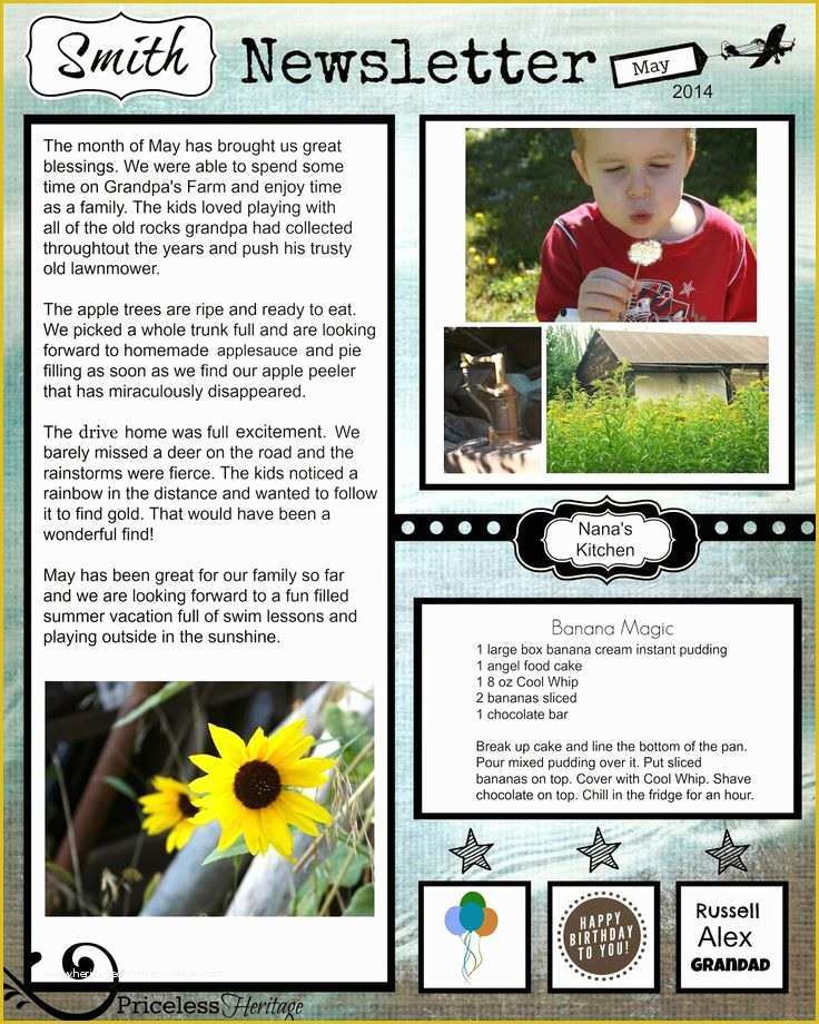 Free Family Newsletter Template Of 12 Best Family Reunion Newsletter Images On Pinterest