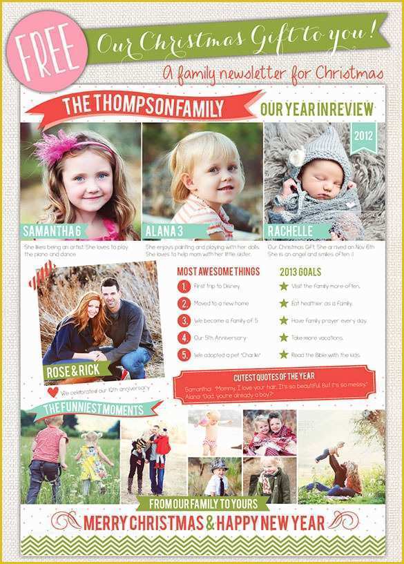 Free Family Newsletter Template Of 27 Christmas Newsletter Templates Free Psd Eps Ai