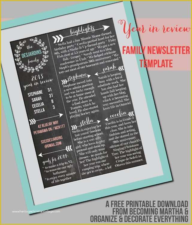 Free Family Newsletter Template Of Family Newsletter Template Printable Contributor