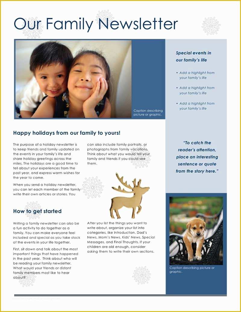 Free Family Newsletter Template Of Newsletter Templates Free Download Create Edit Fill