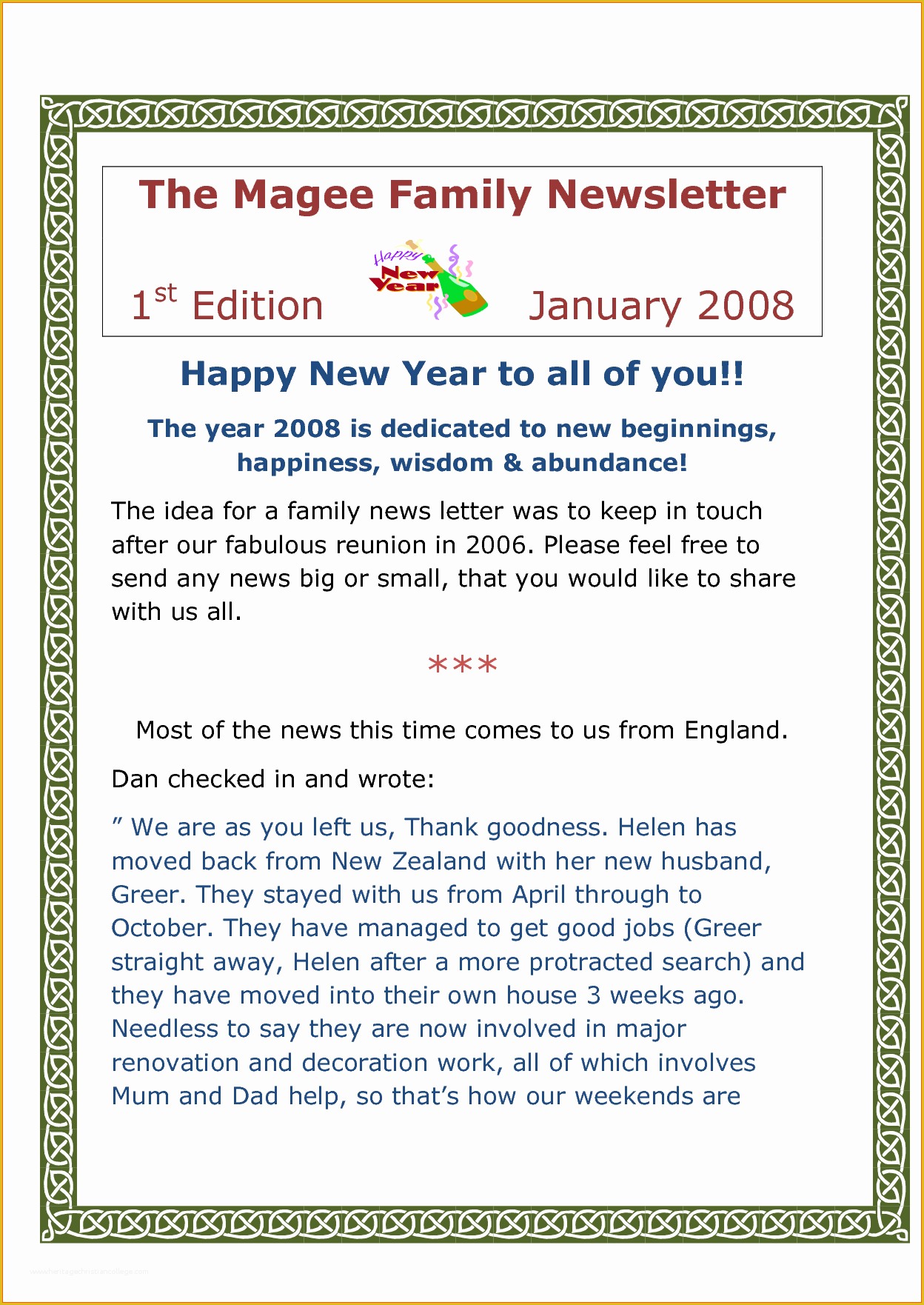 Free Family Reunion Survey Templates Of 11 Family Newsletter Template