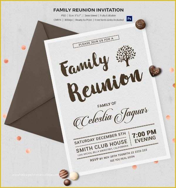 Free Family Reunion Survey Templates Of 32 Family Reunion Invitation Templates Free Psd Vector