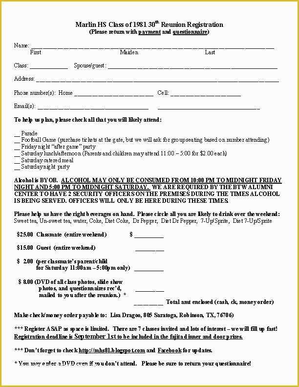 Free Family Reunion Survey Templates Of Family Reunion forms Template to Pin On Pinterest