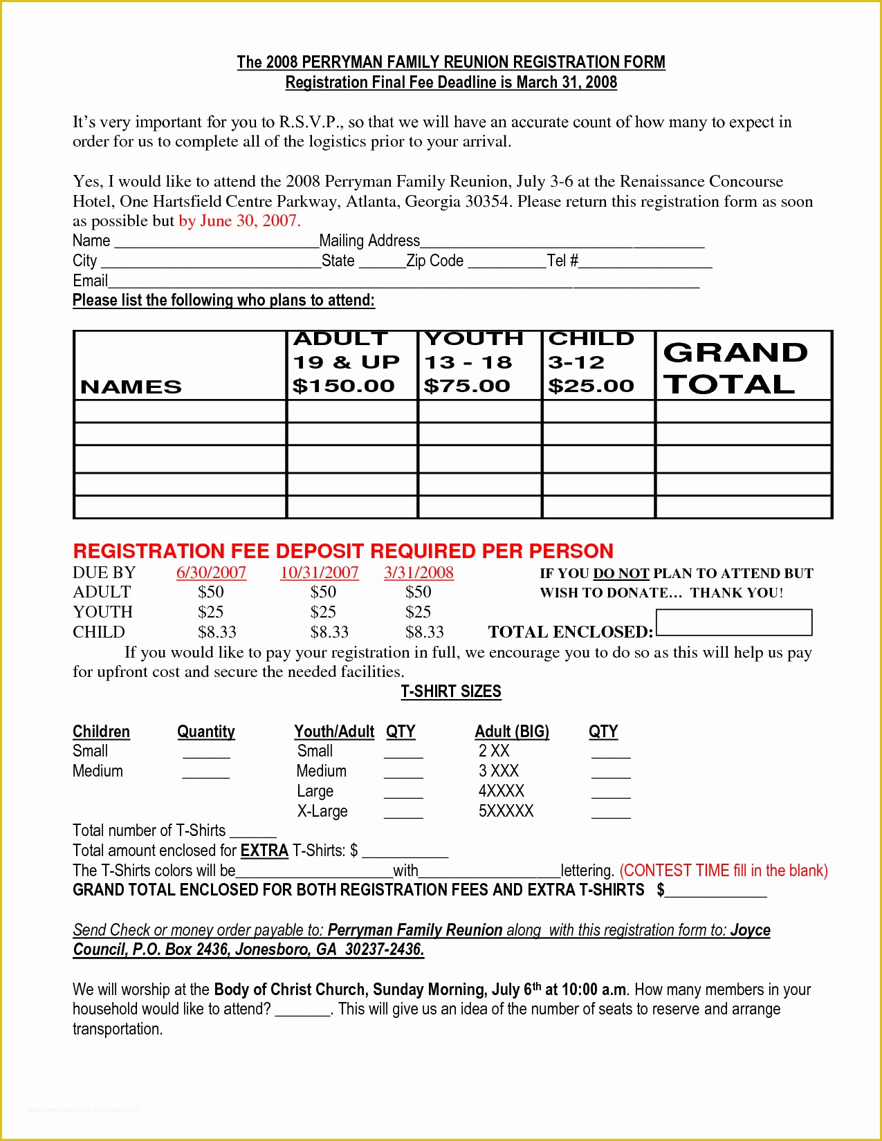 Free Family Reunion Survey Templates Of Family Reunion Registration Packet