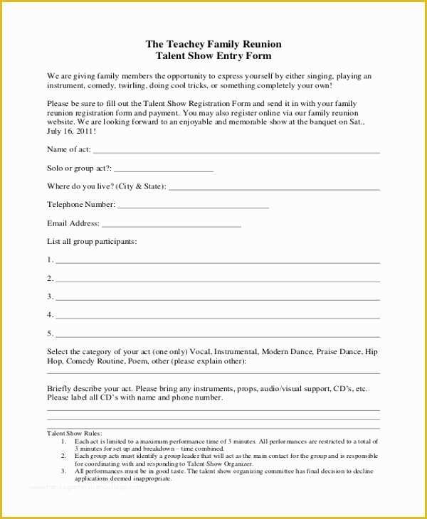 Free Family Reunion Survey Templates Of Sample Family Reunion Registration form 8 Free