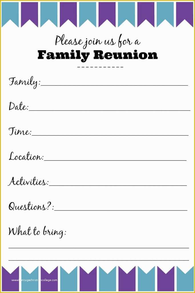 Free Family Reunion Website Template Of Family Reunion Invitation Templates Ginny S Recipes & Tips
