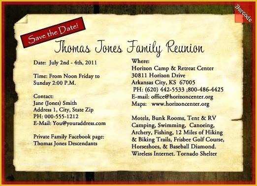 Free Family Reunion Website Template Of Family Reunion Templates Save the Date Design for Flyers