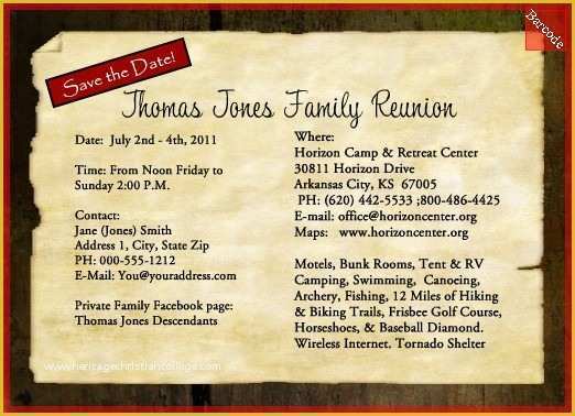 Free Family Reunion Website Template Of Save the Date