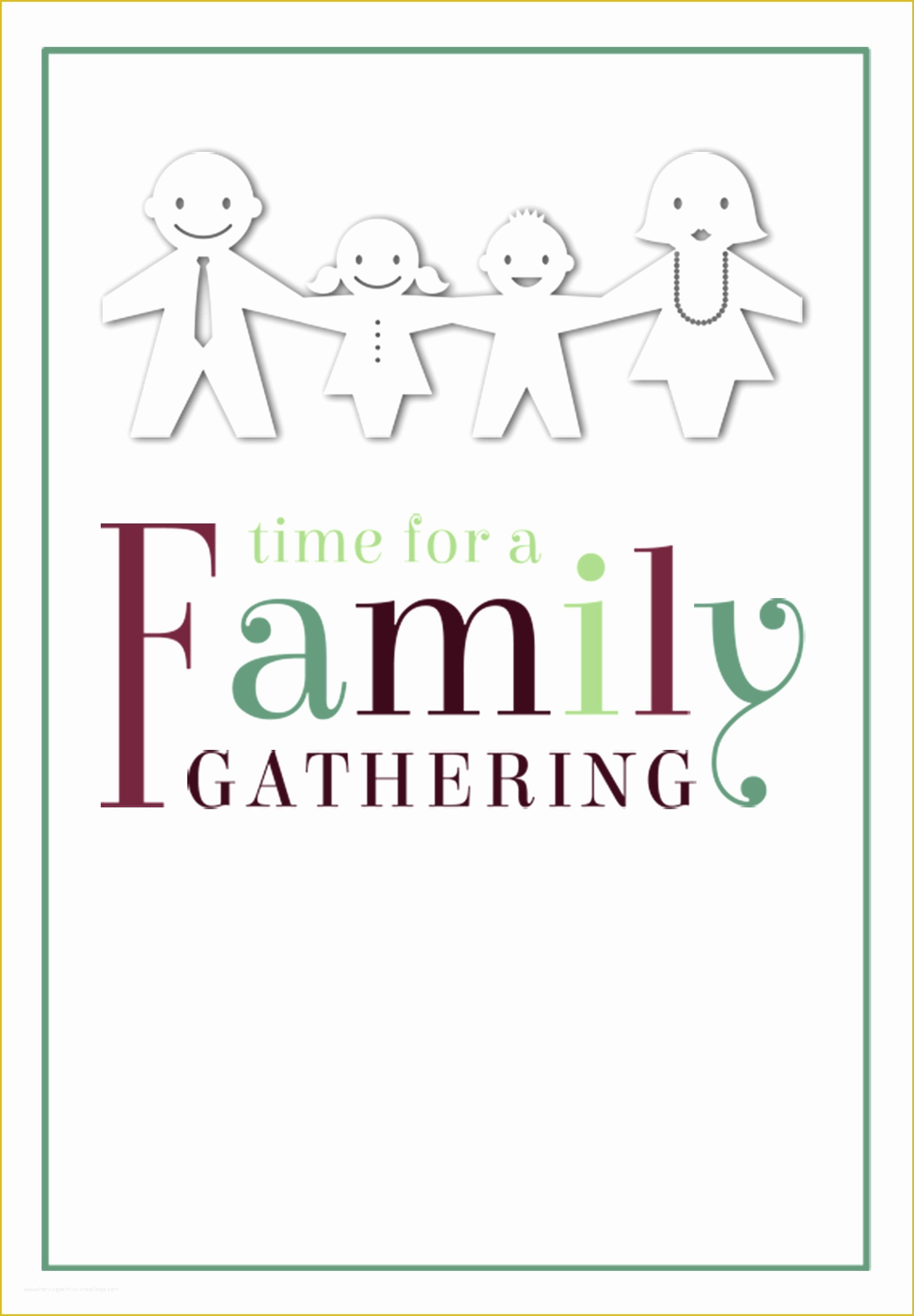 Free Family Reunion Website Template Of Time for A Family Gathering Free Printable Family