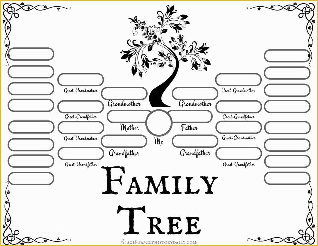 Free Family Tree Template Of 4 Free Family Tree Templates for Genealogy Craft or