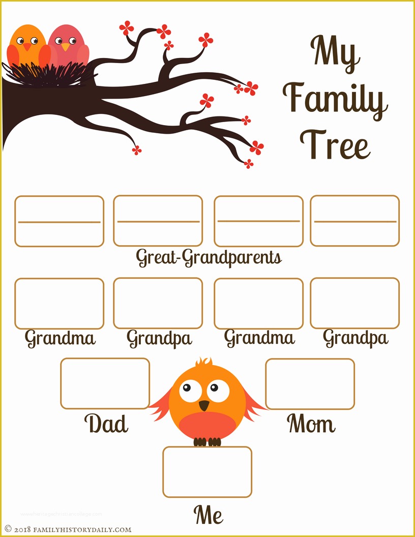 Free Family Tree Template Of 4 Free Family Tree Templates for Genealogy Craft or