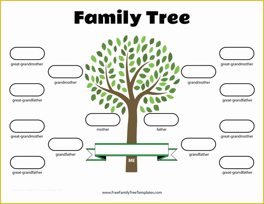 Free Family Tree Template Of 4 Generation Family Tree Template – Free Family Tree Templates