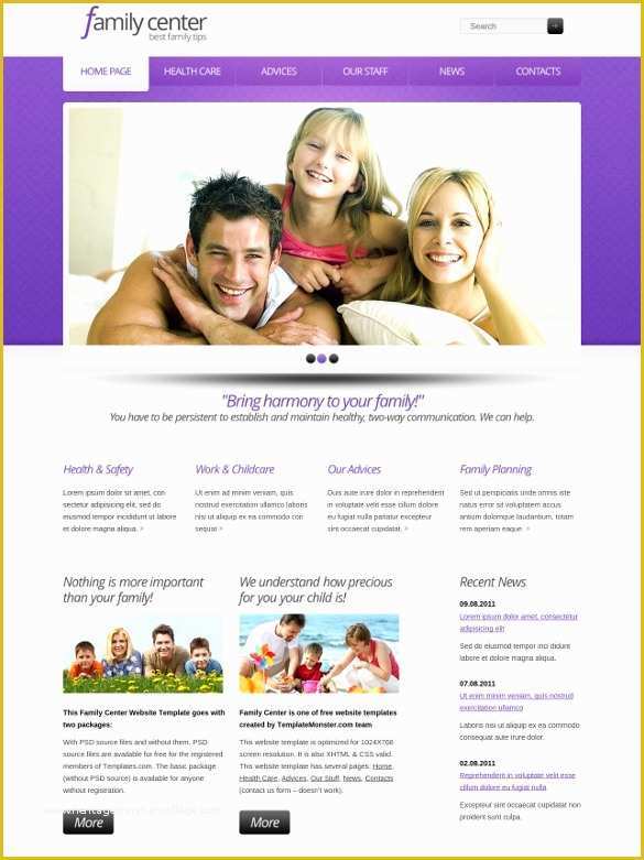 Free Family Website Templates Download Of 28 Family Website themes & Templates