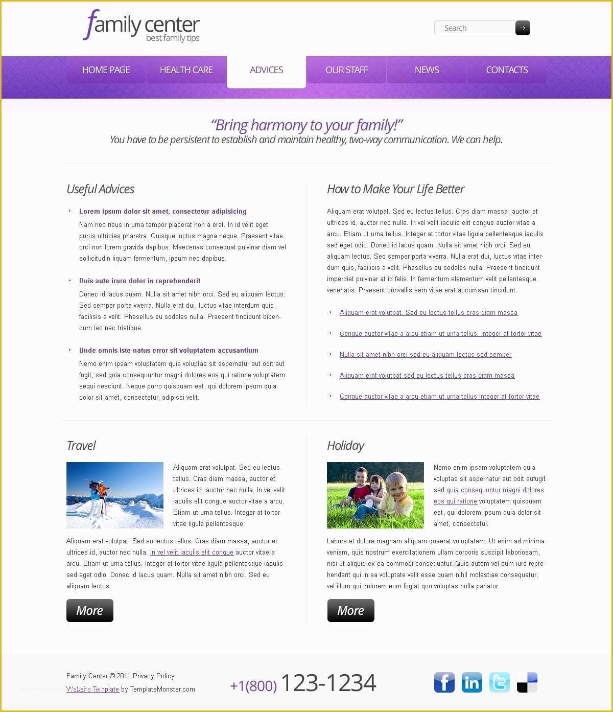 Free Family Website Templates Download Of Free Website Template for Family Center Clean Style