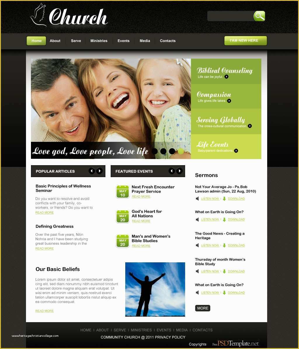 Free Family Website Templates Download Of Psd Graphics