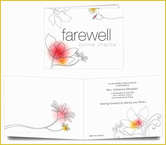 Free Farewell Invitation Templates Of 16 Farewell Card Template Word Pdf Psd Eps