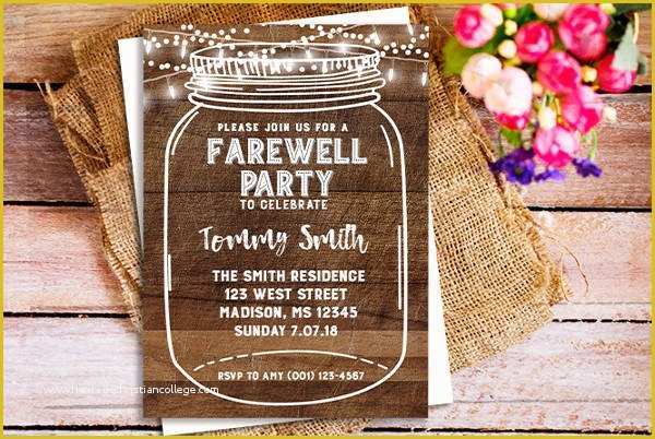 Free Farewell Invitation Templates Of 26 Farewell Invitation Templates Psd Eps Ai