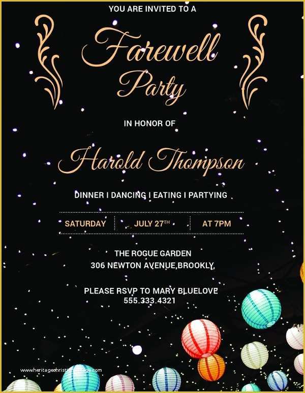 Free Farewell Invitation Templates Of 26 Farewell Invitation Templates Psd Eps Ai