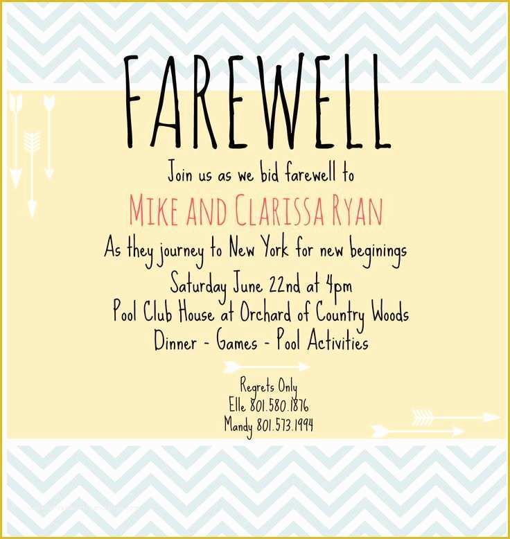 Free Farewell Invitation Templates Of 7 Best Farewell Invitation Images On Pinterest