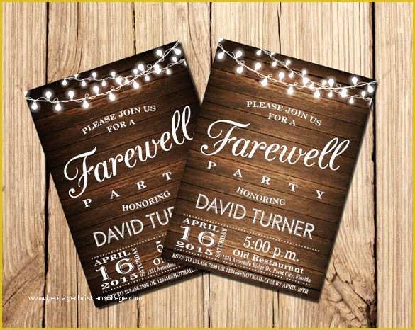 Free Farewell Invitation Templates Of 9 Amazing Farewell Invitation Templates to Download