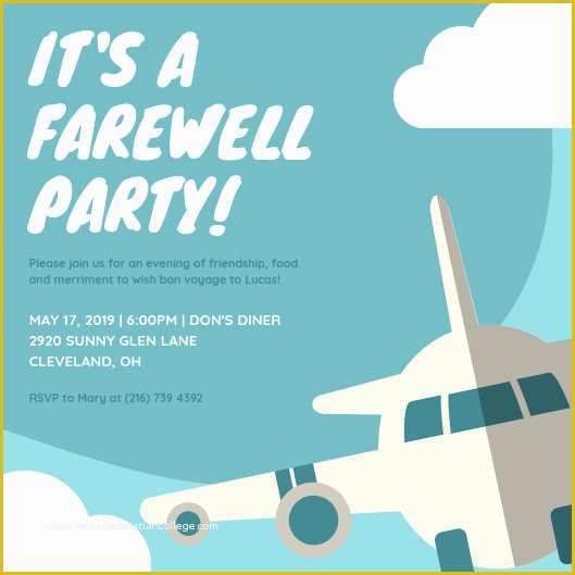 Free Farewell Invitation Templates Of Customize 2 882 Farewell Party Invitation Templates