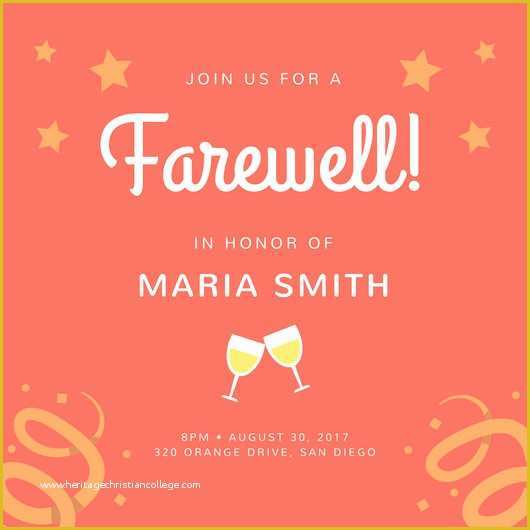 Free Farewell Invitation Templates Of Customize 3 999 Farewell Party Invitation Templates