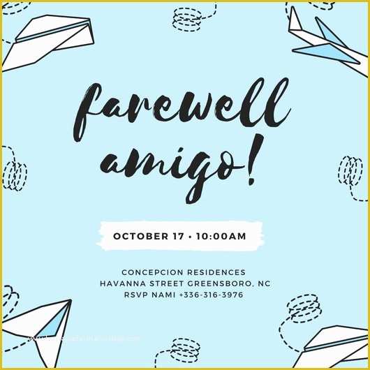 Free Farewell Invitation Templates Of Customize 3 999 Farewell Party Invitation Templates