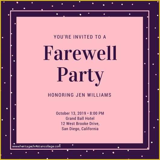 Free Farewell Invitation Templates Of Customize 3 999 Farewell Party Invitation Templates