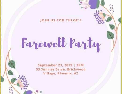 Free Farewell Invitation Templates Of Customize 3 999 Farewell Party Invitation Templates