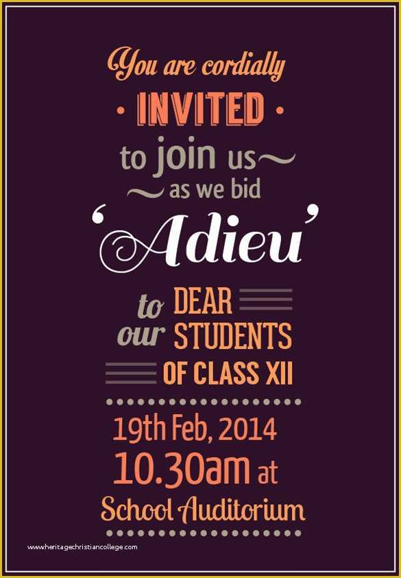 Free Farewell Invitation Templates Of Farewell Party Invitation Template – 20 Free Psd format