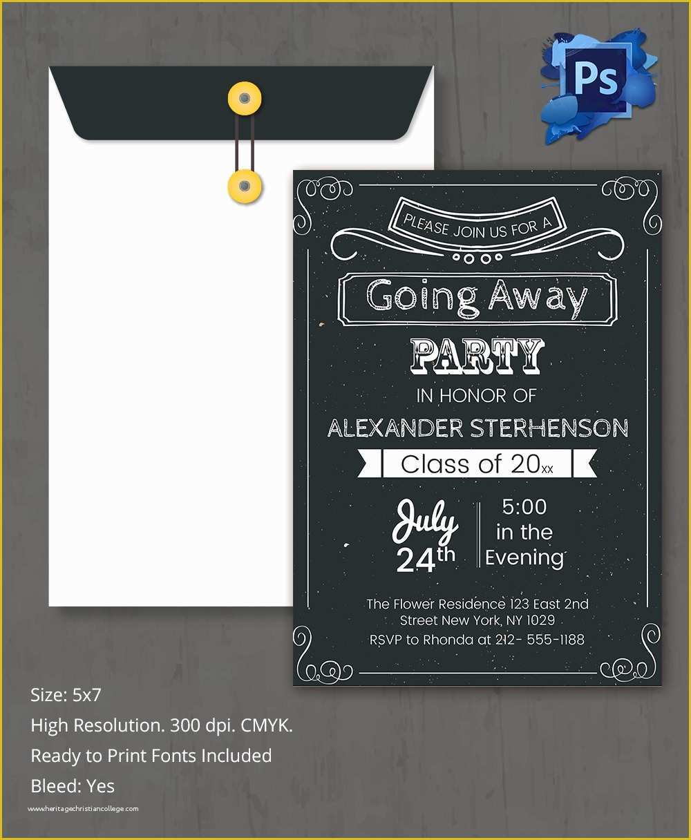 Free Farewell Invitation Templates Of Farewell Party Invitation Template 26 Free Psd format