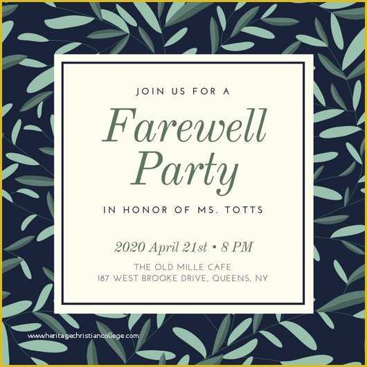 Free Farewell Invitation Templates Of Farewell Party Invitation Templates Canva