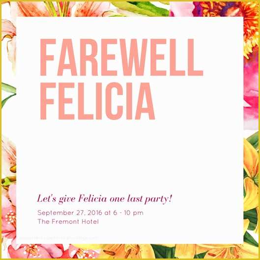 Free Farewell Invitation Templates Of Floral Farewell Party Invitation Templates by Canva