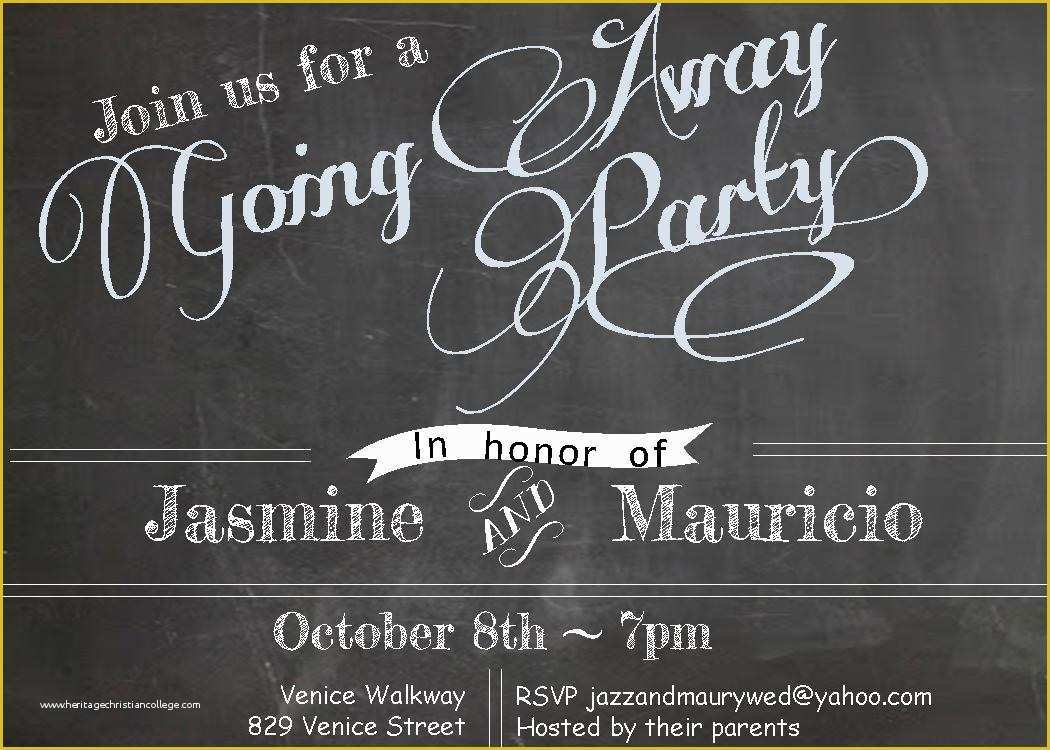 Free Farewell Invitation Templates Of Free Printable Going Away Party Invitations