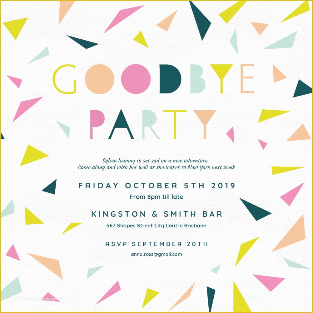 Free Farewell Invitation Templates Of Goodbye Party Retirement & Farewell Party Invitation