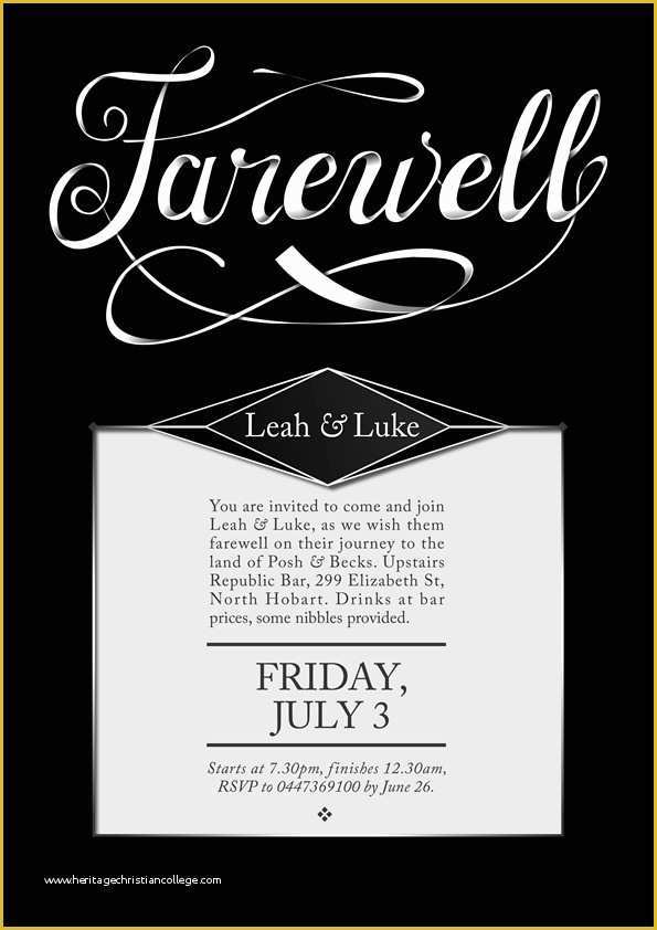 Free Farewell Invitation Templates Of Portfolio David Fooks