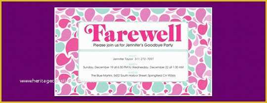 Free Farewell Invitation Templates Of Retirement Farewell Free Online Invitations