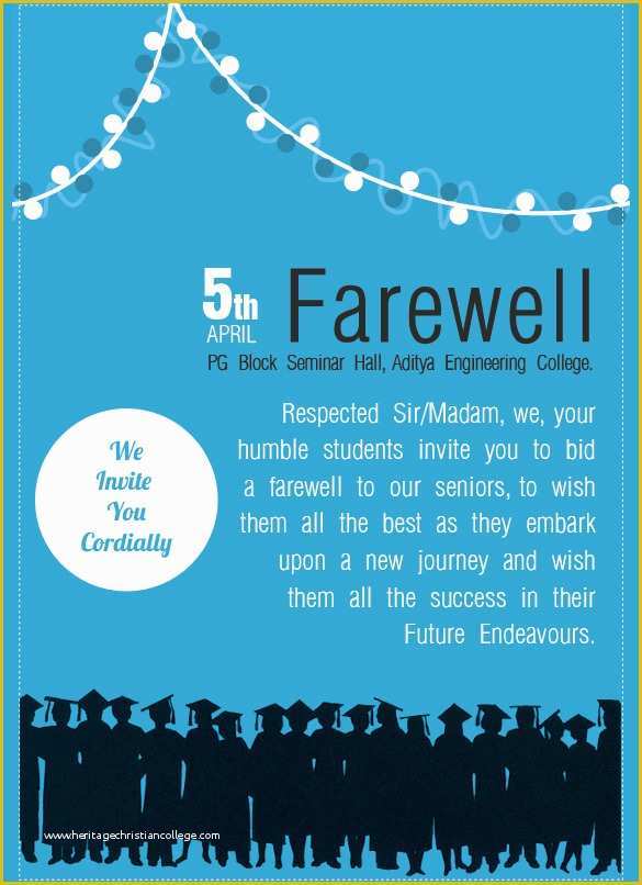 Free Farewell Invitation Templates Of Sample Farewell Invitation Template 8 Download