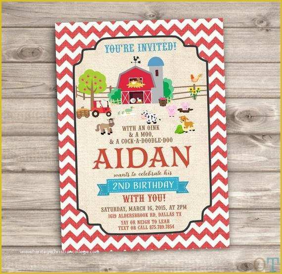 Free Farm Birthday Invitation Templates Of Farm Birthday Invitation Template Rustic the Farm Animals