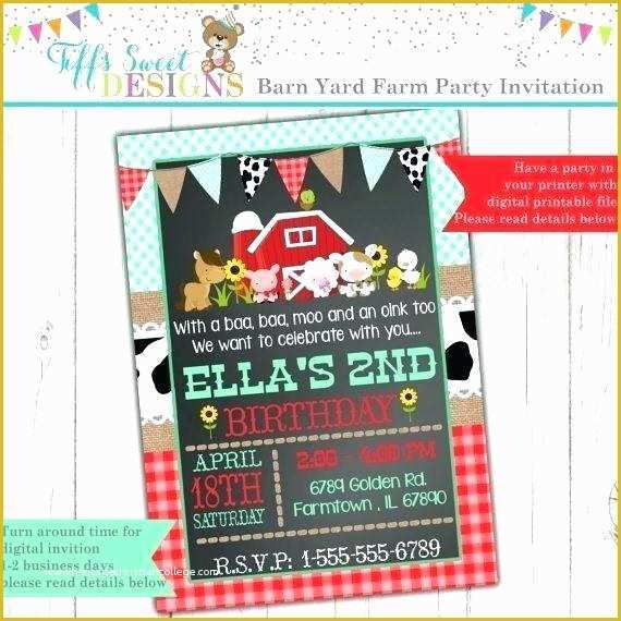 Free Farm Birthday Invitation Templates Of Farm Party Invitations Templates – Icojudge