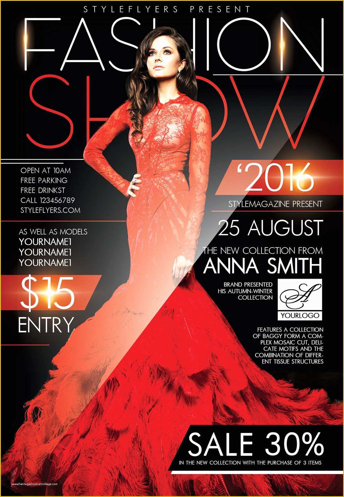 Free Fashion Show Flyer Template Of Download Graphic Shop Vectors Wallpaper