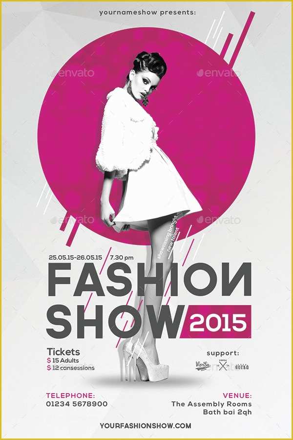 Free Fashion Show Flyer Template Of Fashion Show Flyer by Vorsa