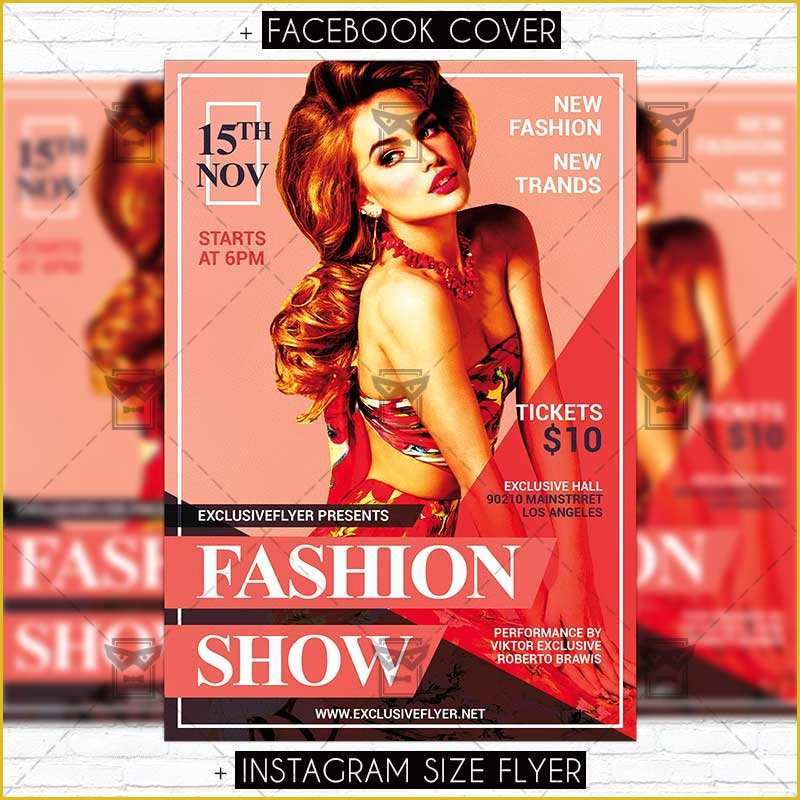 Free Fashion Show Flyer Template Of Fashion Show – Premium Psd Flyer Template