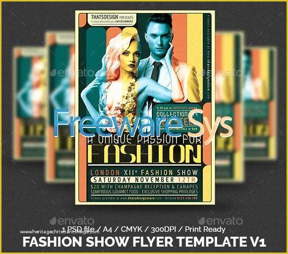 Free Fashion Show Flyer Template Of Graphicriver Fashion Show Flyer Template V1