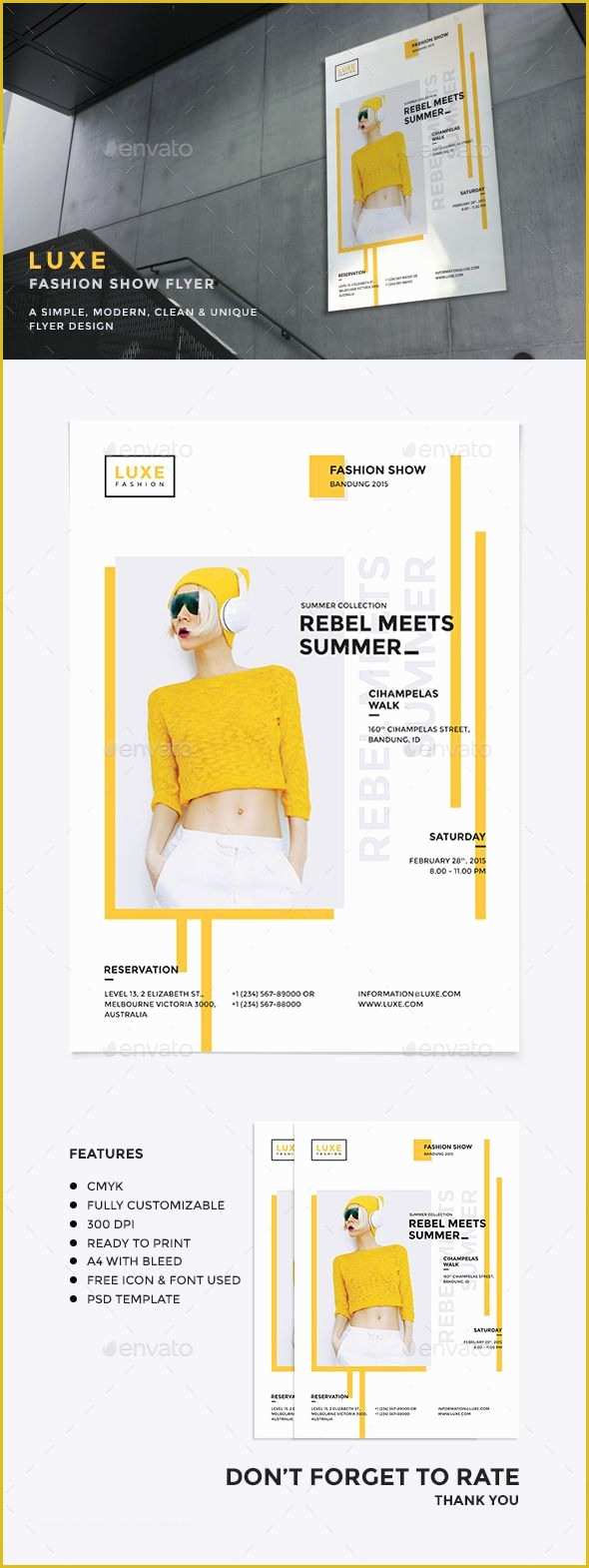 Free Fashion Show Flyer Template Of Luxe Fashion Show Flyer