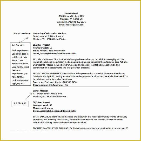 Free Federal Resume Template Of Federal Resume Template 8 Free Word Excel Pdf format