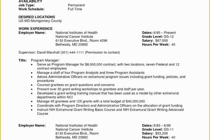 Free Federal Resume Template Of Federal Resume Template Tag astonishing Free Federal