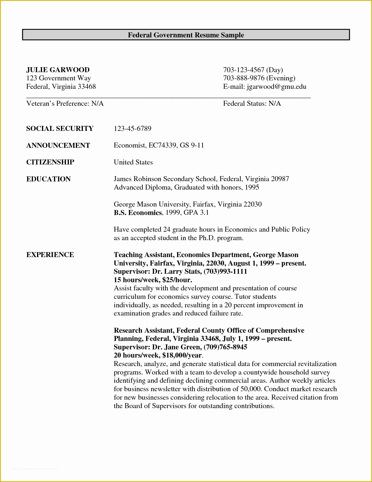 Free Federal Resume Template Of Pin Oleh Jobresume Di Resume Career Termplate Free