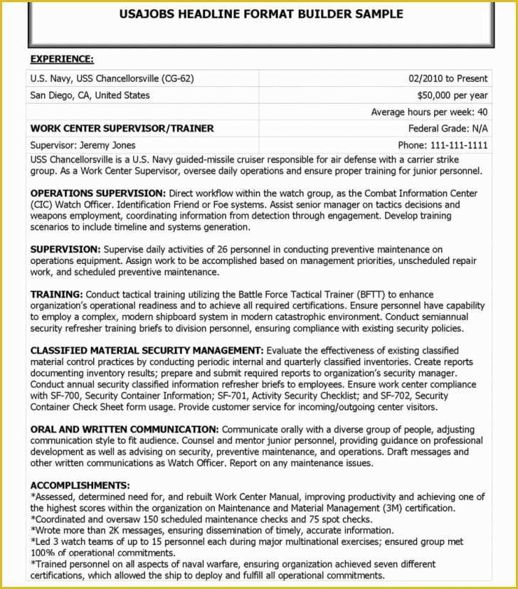 Free Federal Resume Template Of Resume Template Free Federal Resumeple Usajobs Builder