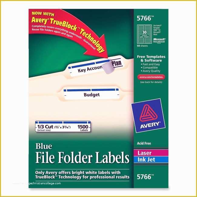 Free File Folder Labels Template Of Printer